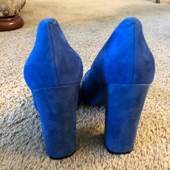 Nine West Royal Blue Suede Heels - Picture 6 of 8